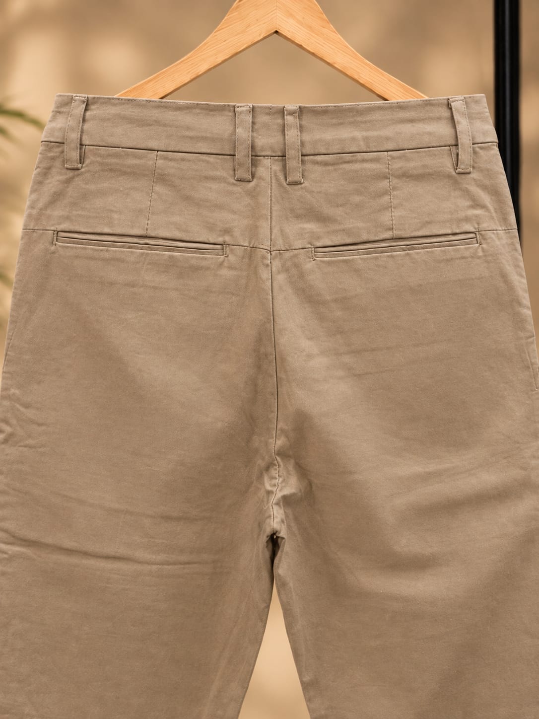 Cotton Slim Fit Pants (Beige)
