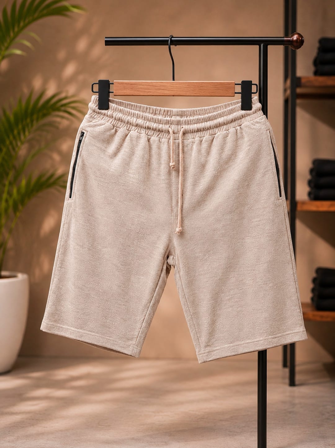 Terry Jersey Shorts (Beige)