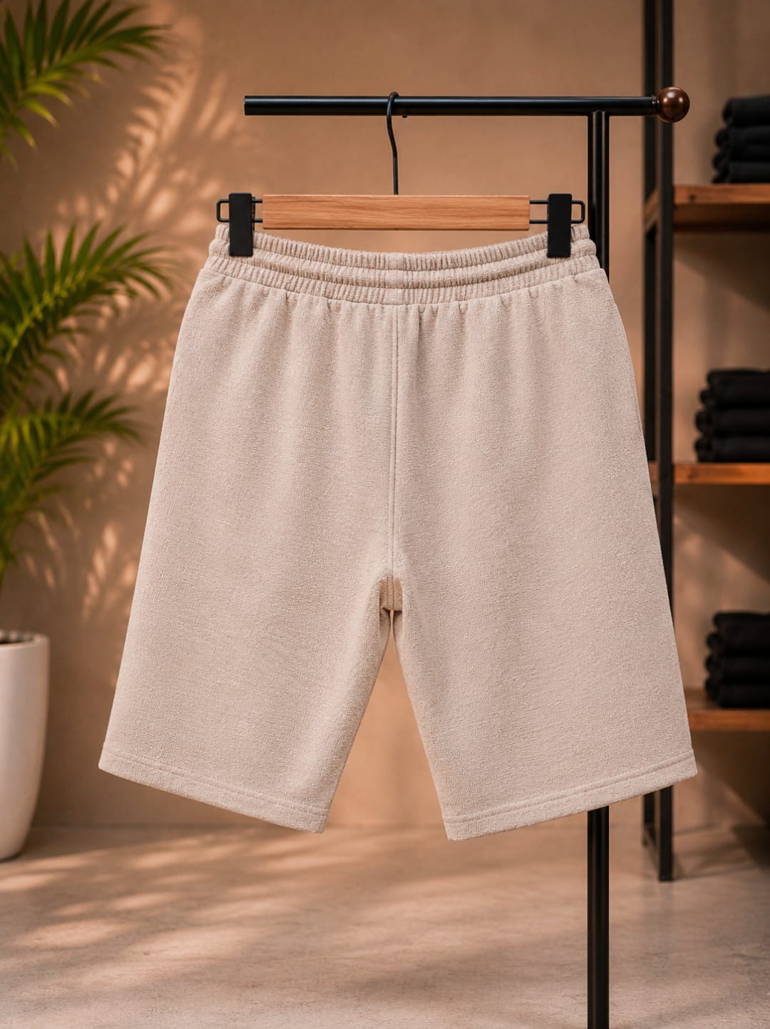 Terry Jersey Shorts (Beige)