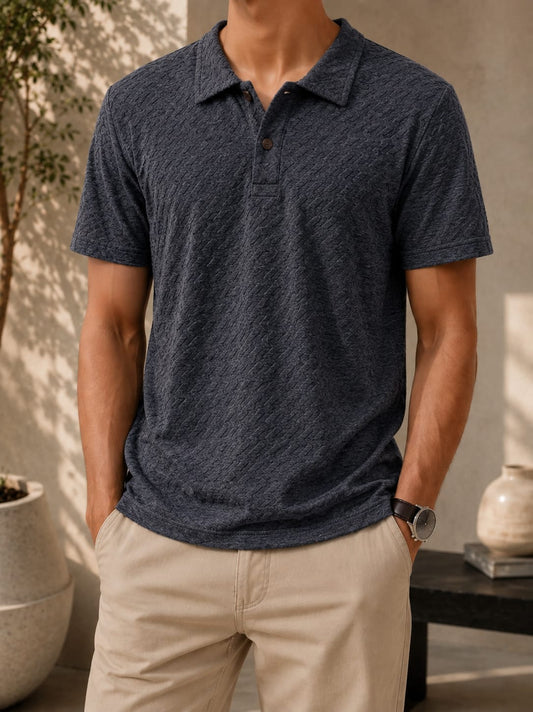 Premium Knitted Textured Polo Shirt