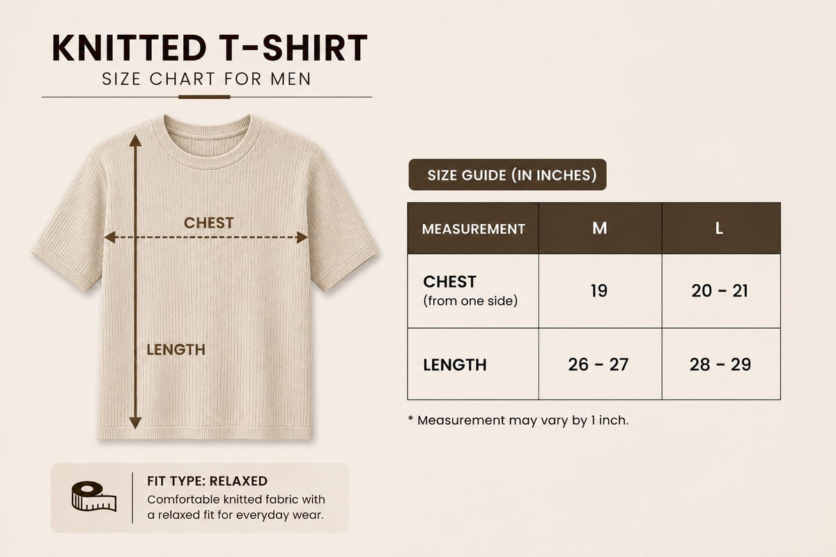 Knitted Round Neck T-Shirt