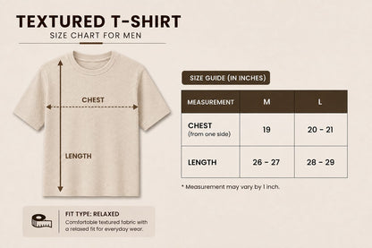 Premium Textured Round Neck T-Shirt