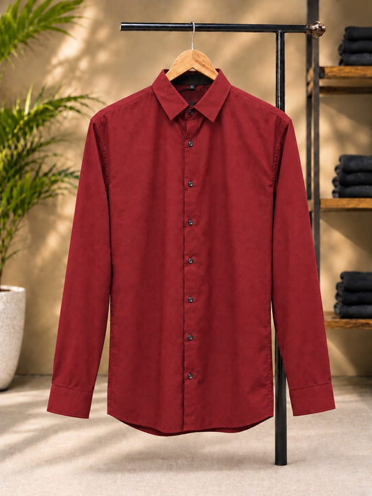 Premium Chambray(Shamray) Shirt (Red)
