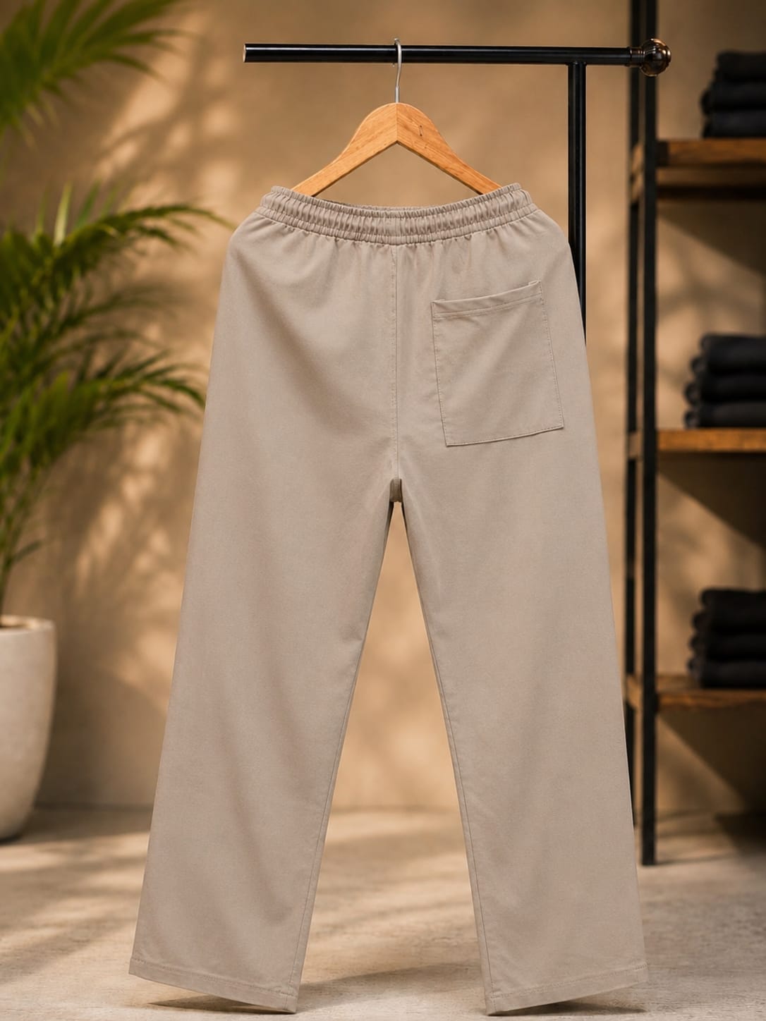 Korean Relaxed Fit Pants/Trousers (Cream)