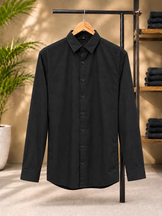 Premium Linen Shirt (Black)
