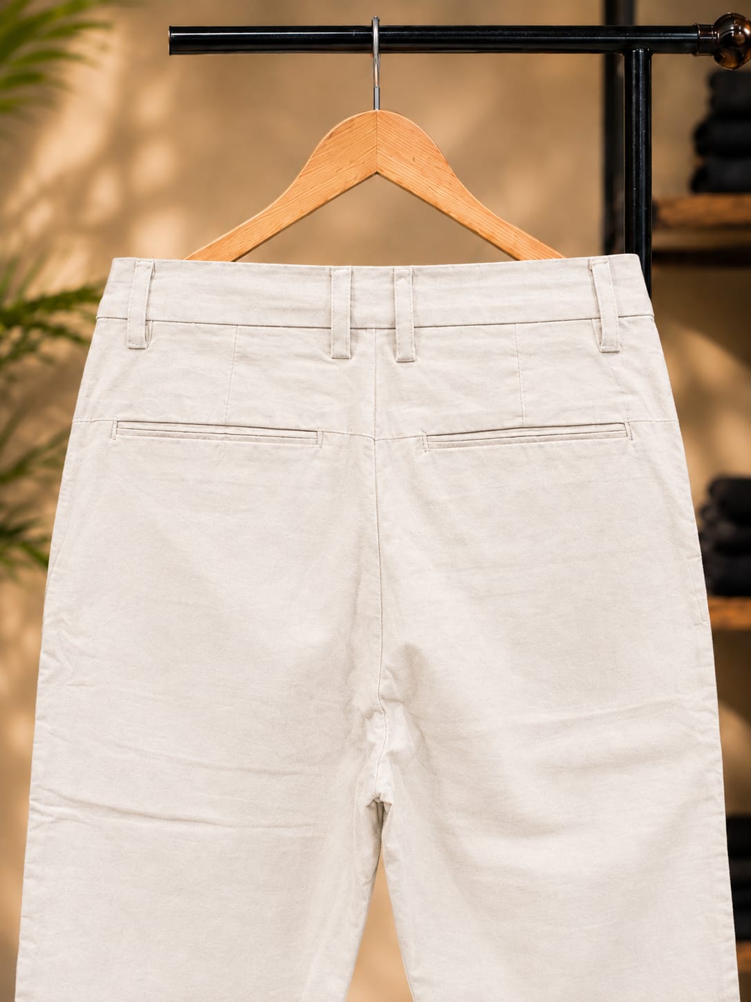 Cotton Slim Fit Pants (White)