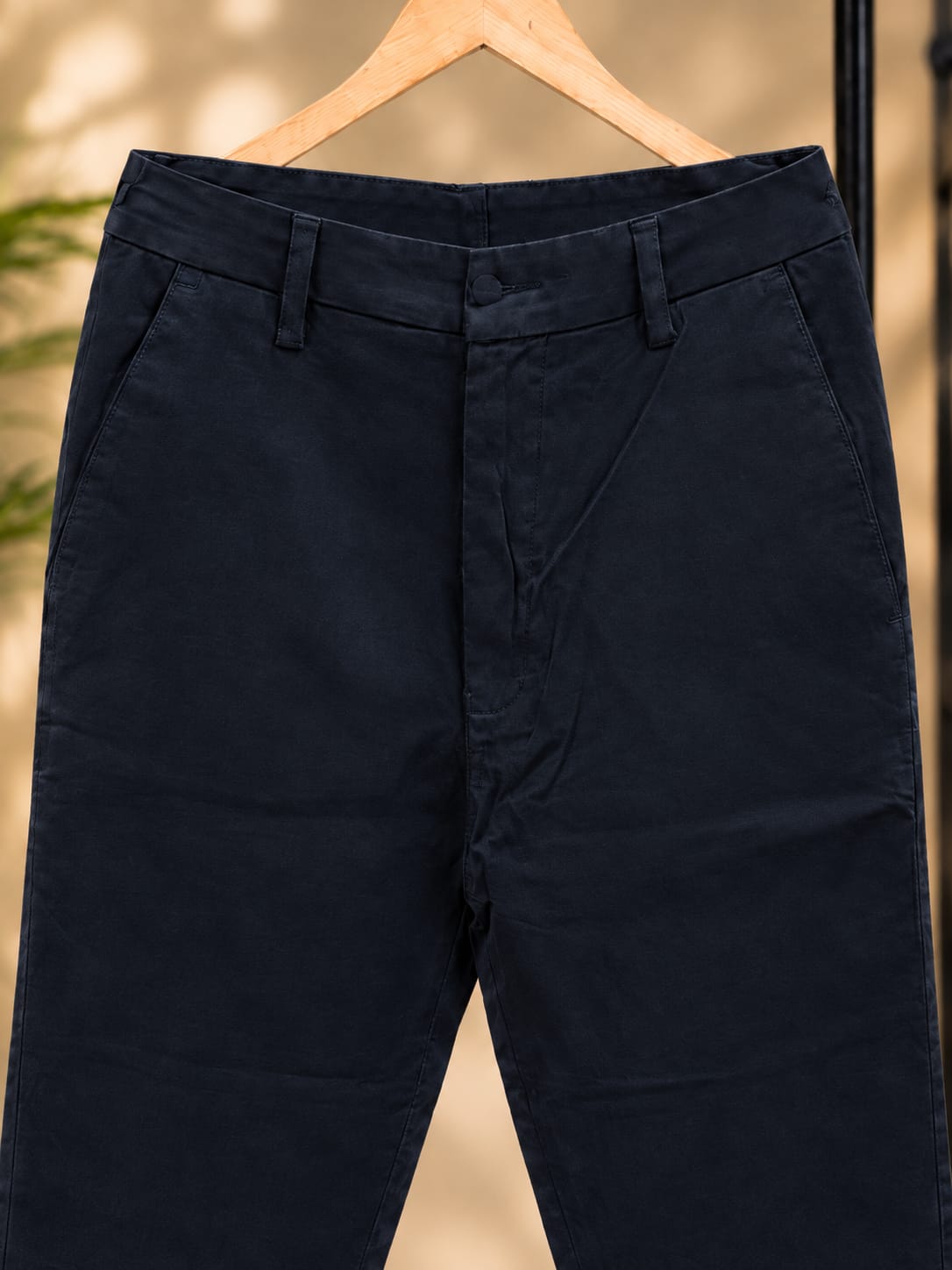 Cotton Slim Fit Pants (Dark Navy)