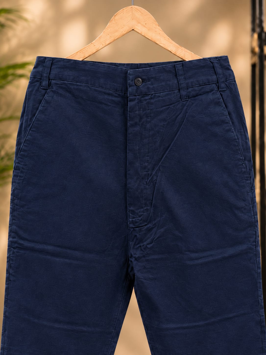 Cotton Slim Fit Pants (Navy Blue)