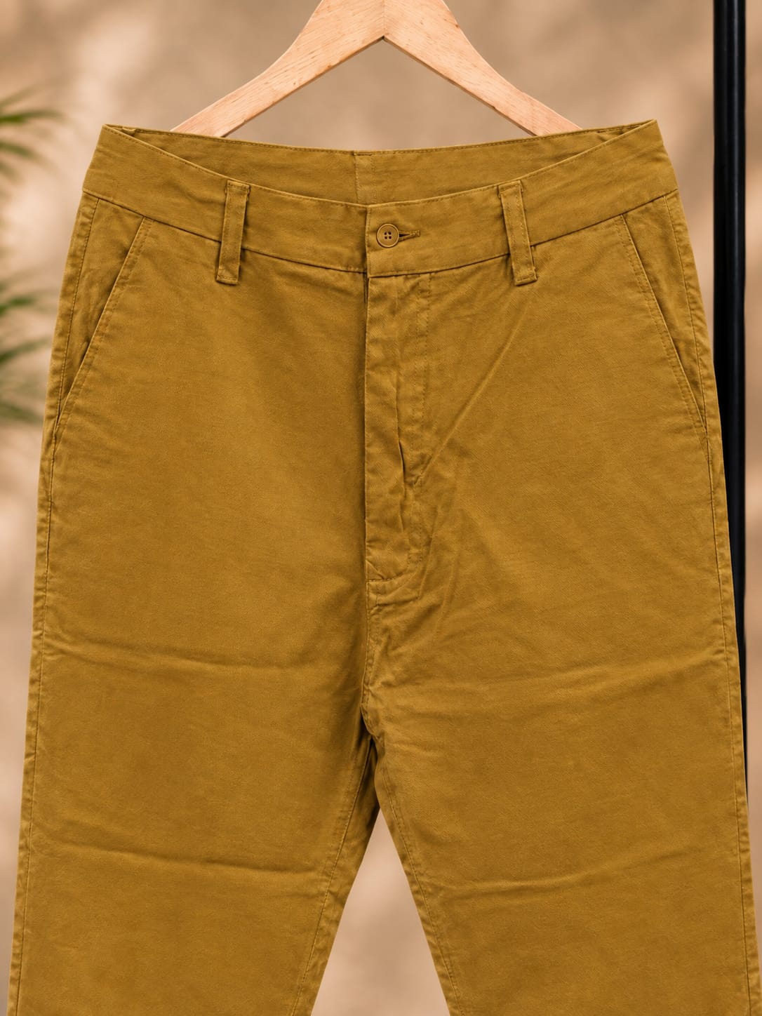 Cotton Slim Fit Pants (Mustard)