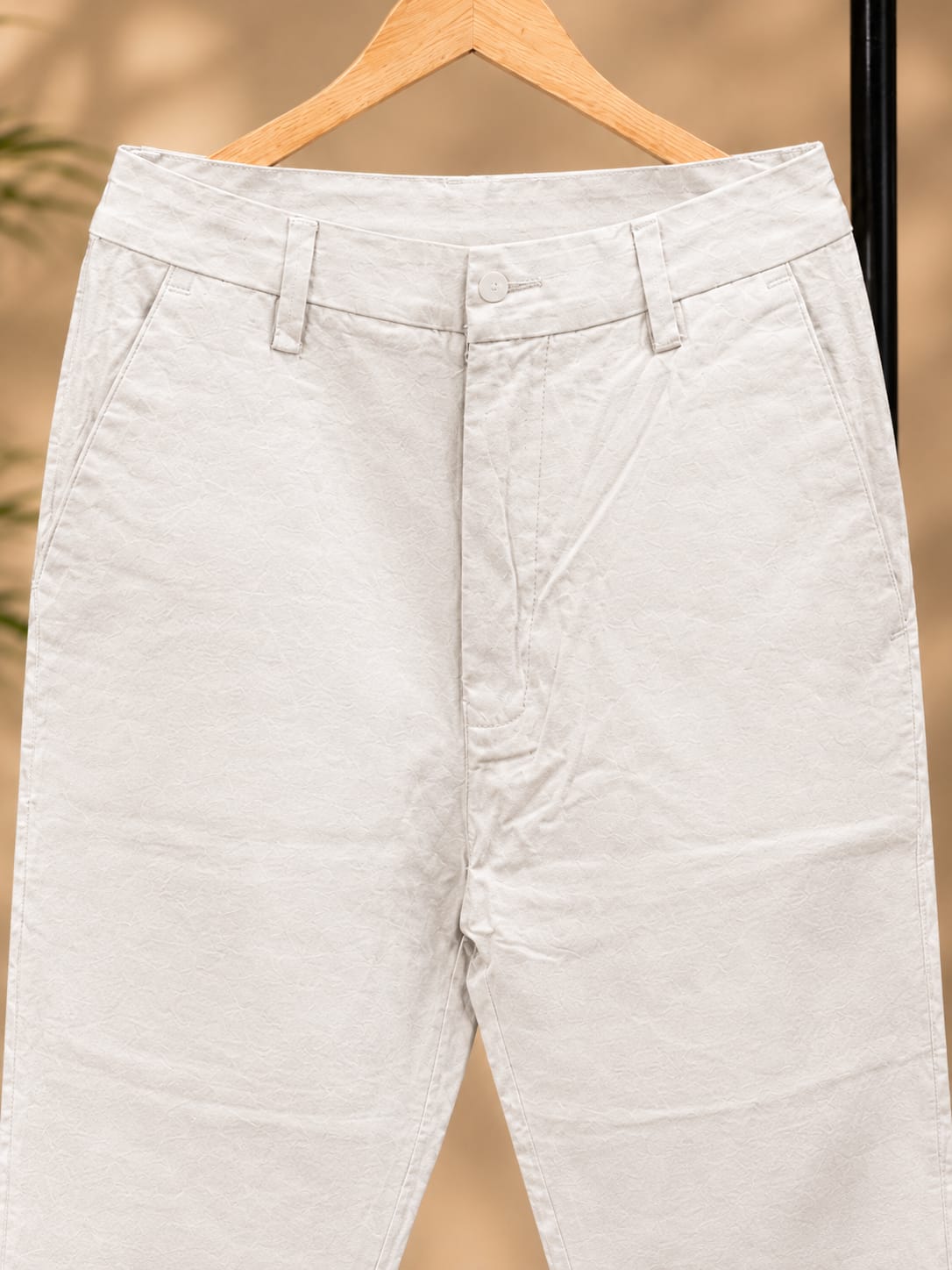 Cotton Slim Fit Pants (White)