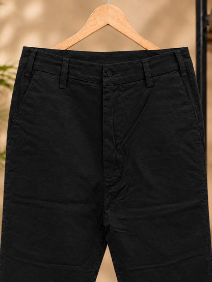Cotton Slim Fit Pants (Black)