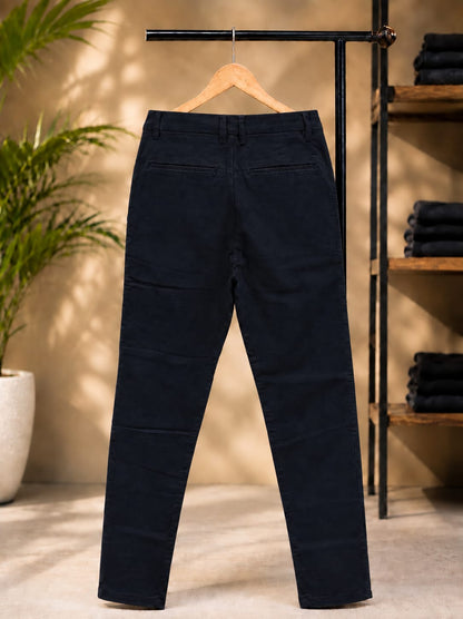 Cotton Slim Fit Pants (Dark Navy)