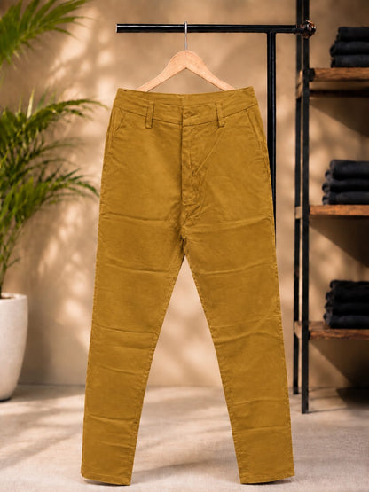 Cotton Slim Fit Pants (Mustard)