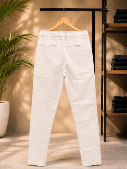 Cotton Slim Fit Pants (White)