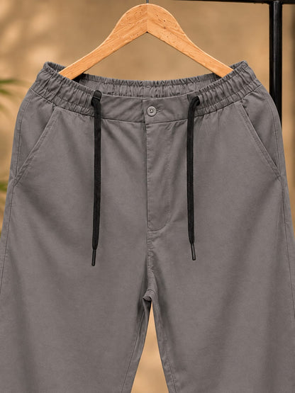Korean Relaxed Fit Pants/Trousers (Stone Grey)