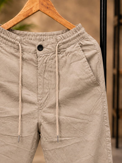 Korean Straight Fit Pants/Trousers (Beige)