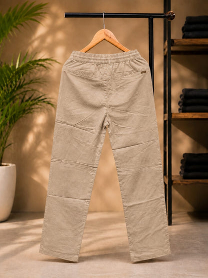 Korean Straight Fit Pants/Trousers (Beige)