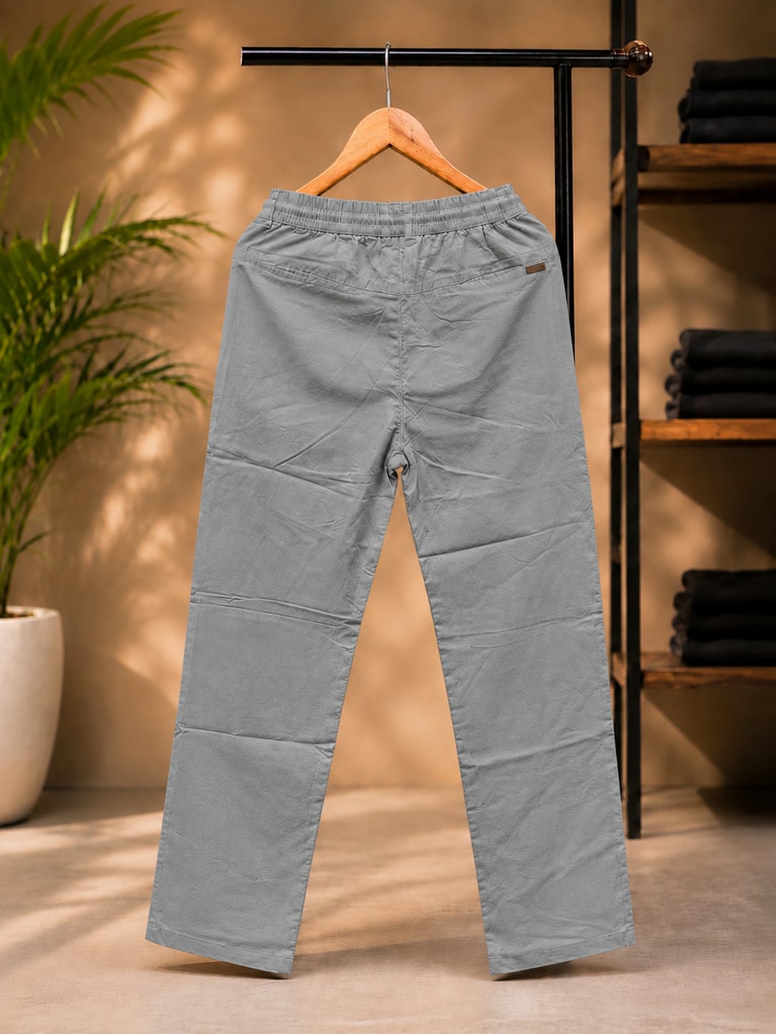 Korean Straight Fit Pants/Trousers (Grey)
