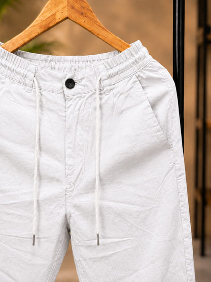 Korean Straight Fit Pants/Trousers (White)