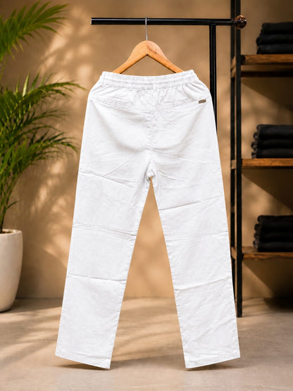 Korean Straight Fit Pants/Trousers (White)