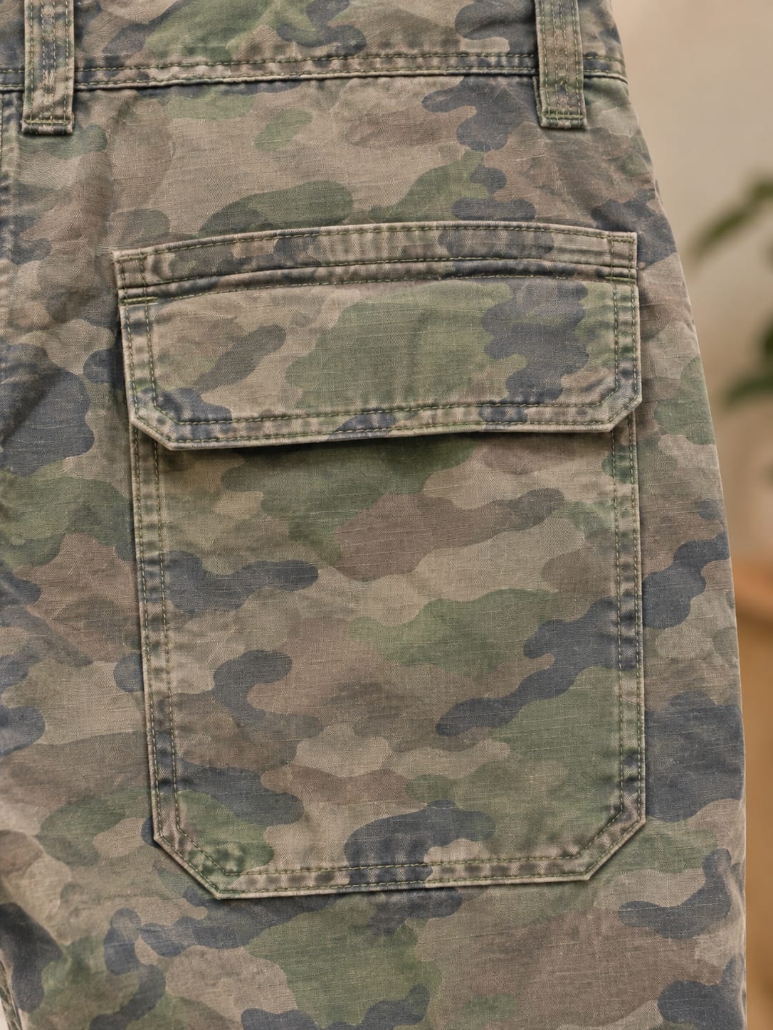 Relaxed Fit Cargo Pants (Camouflage)