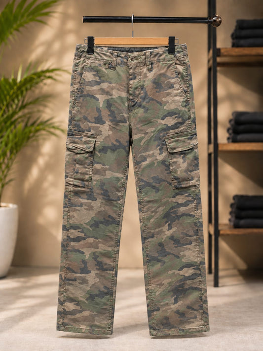 Relaxed Fit Cargo Pants (Camouflage)