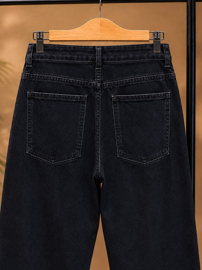Relaxed Fit Cargo Pants (Black)