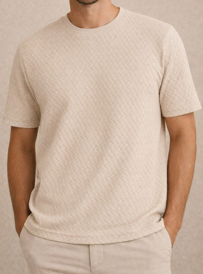 Knitted Round Neck T-Shirt