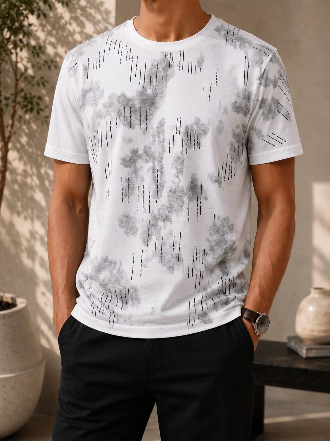 Abstract Premium Round Neck T-Shirt