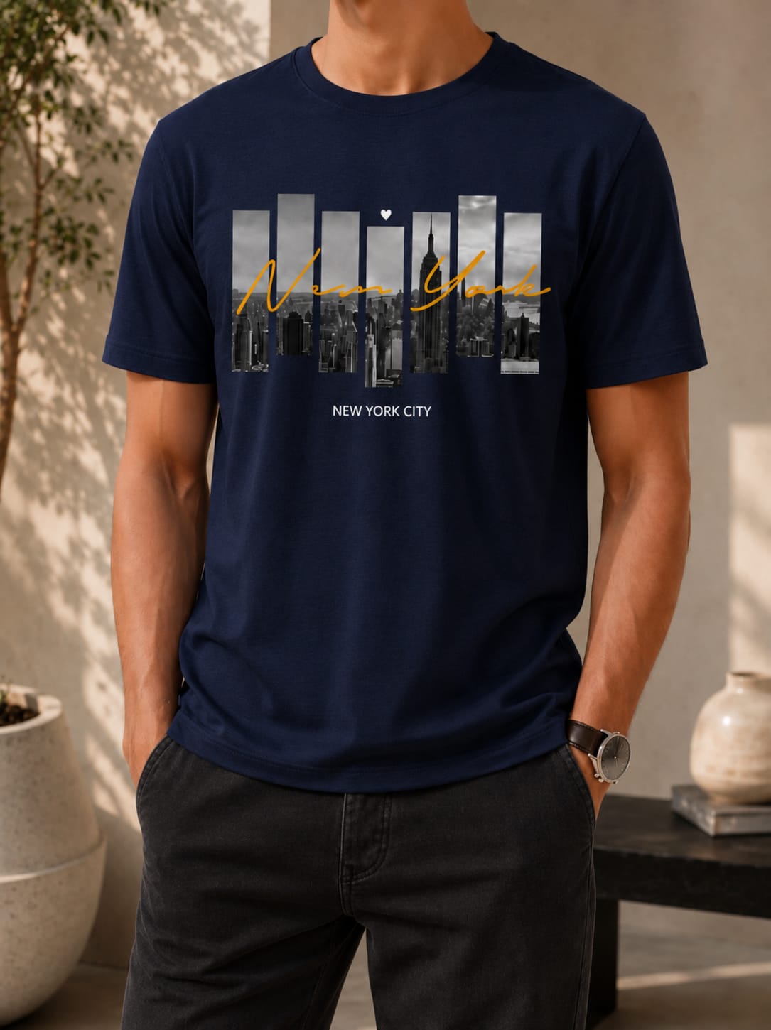 Printed Round Neck T-Shirt