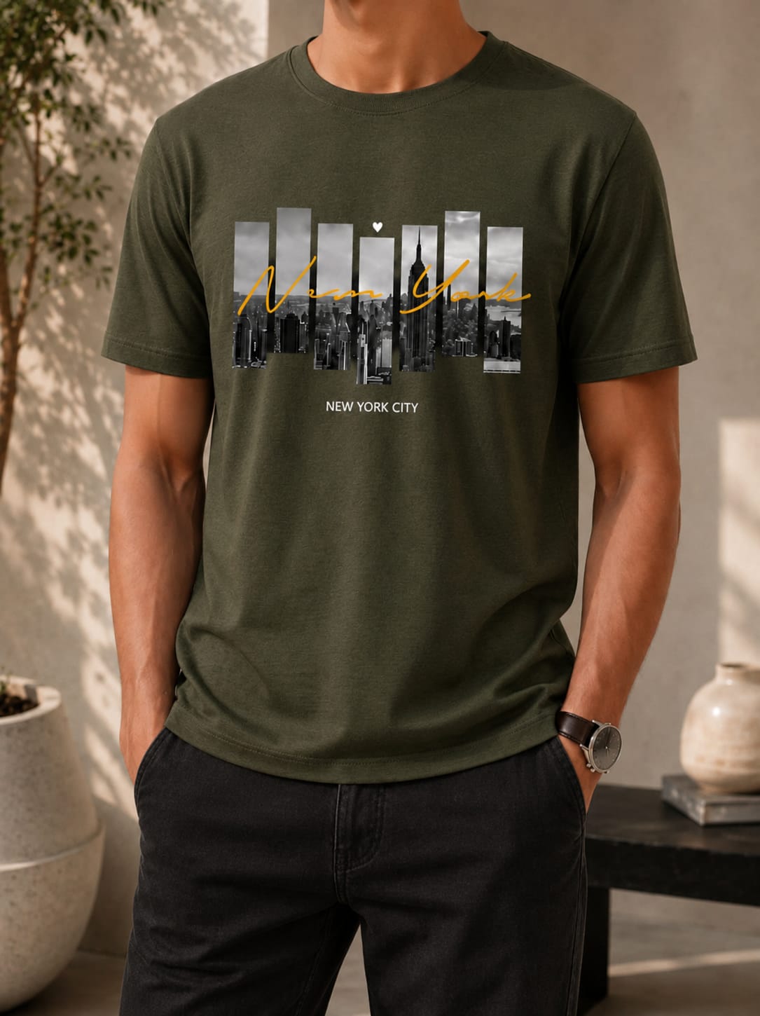 Printed Round Neck T-Shirt