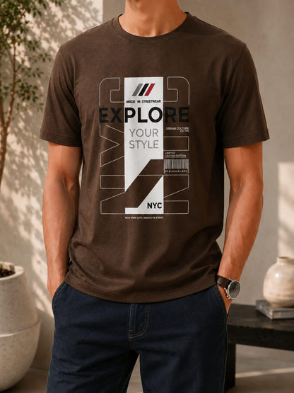 Printed Round Neck T-Shirt