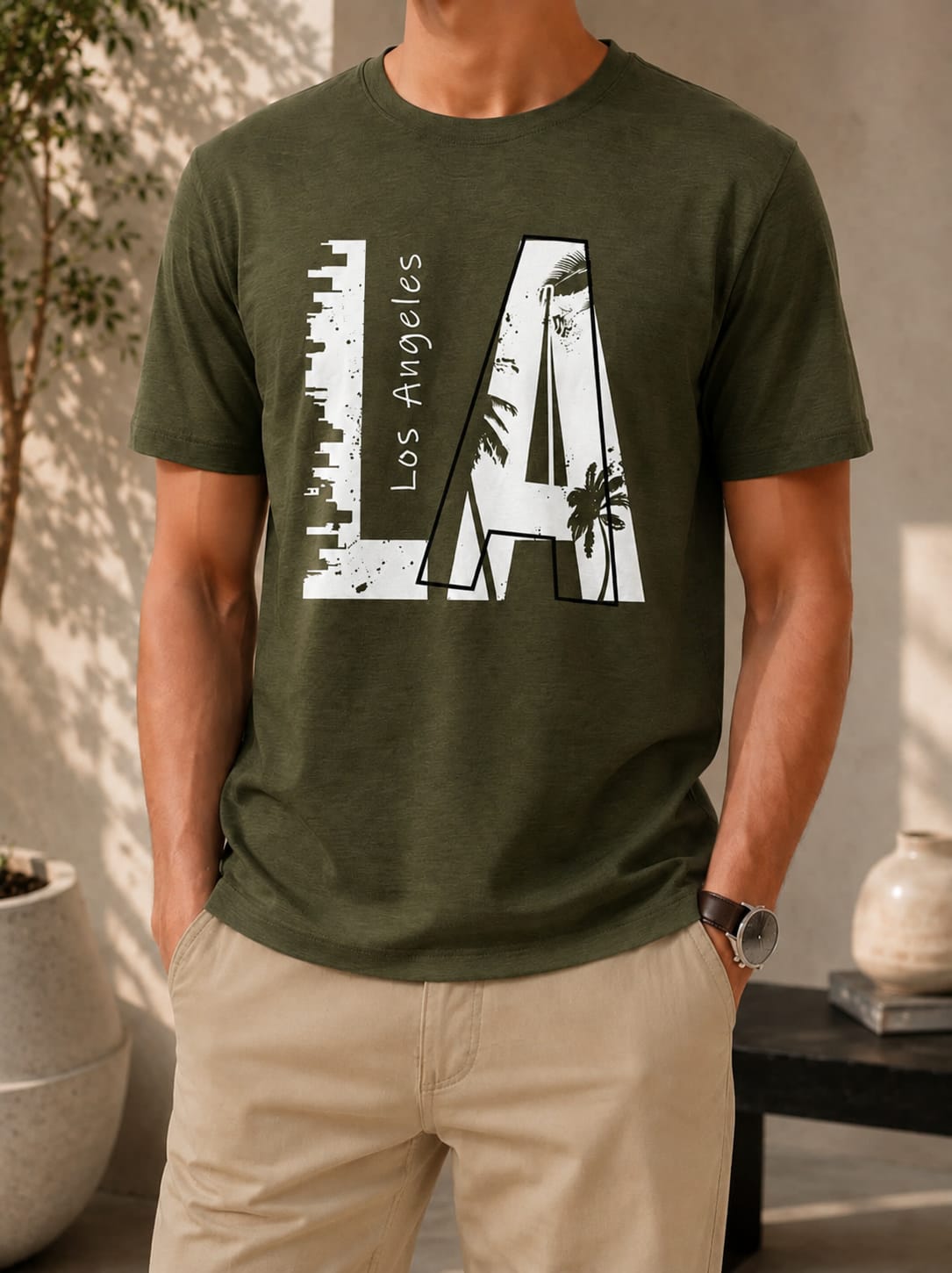 Printed Round Neck T-Shirt