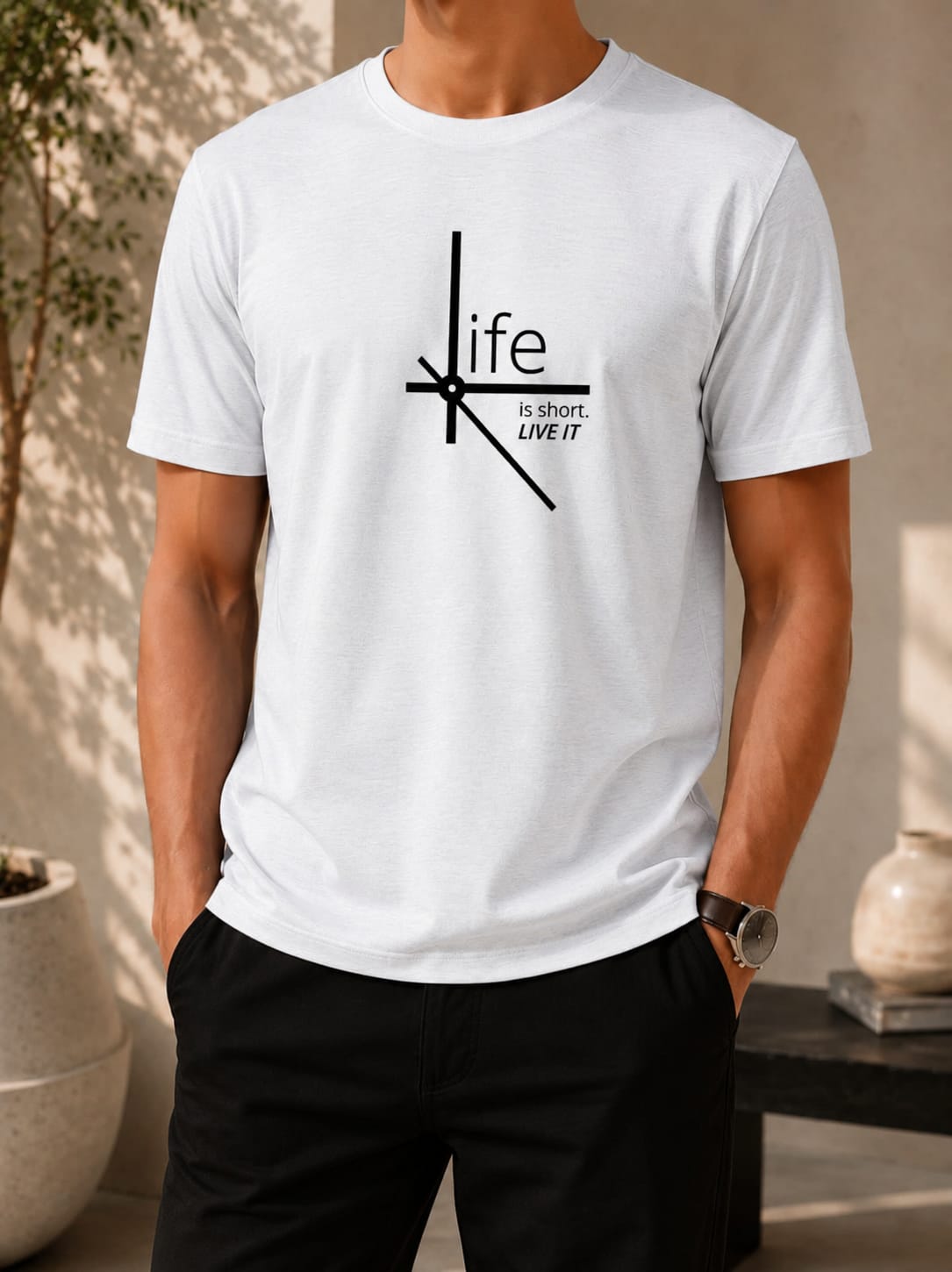 Printed Round Neck T-Shirt