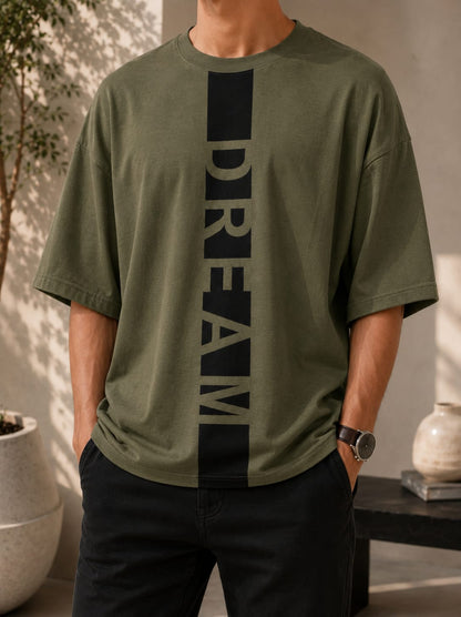 Vertical Dream Graphic Oversized (Drop shoulders) T-Shirt