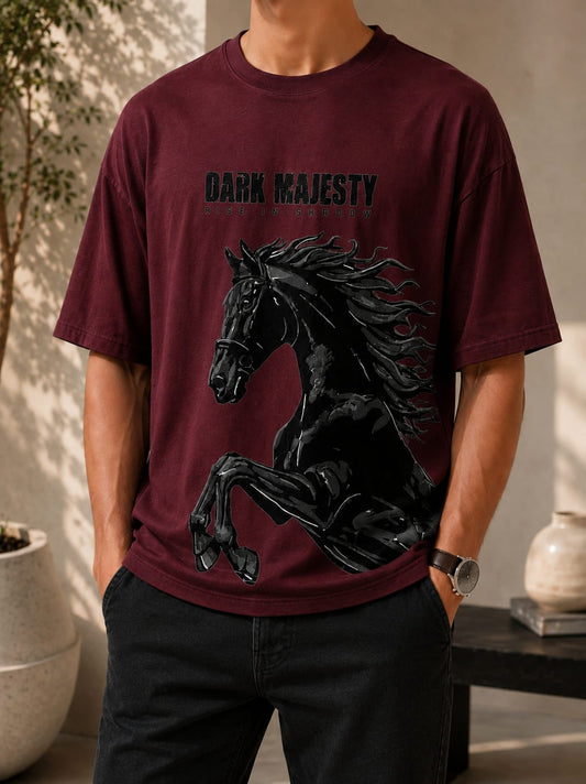 Horse Graphic Oversized (Drop Shoulder) T-Shirt