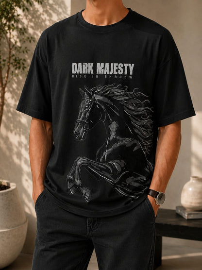 Horse Graphic Oversized (Drop Shoulder) T-Shirt