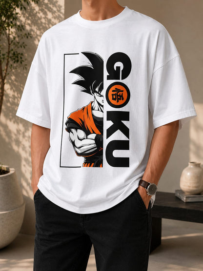 Goku Graphic Oversized (Drop shoulders) T-Shirt