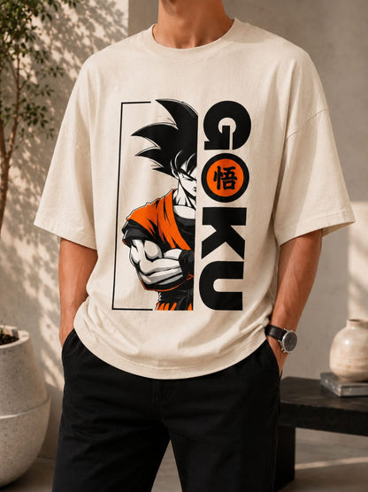 Goku Graphic Oversized (Drop shoulders) T-Shirt