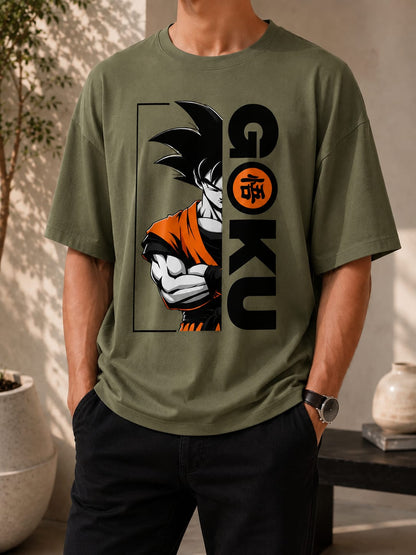 Goku Graphic Oversized (Drop shoulders) T-Shirt