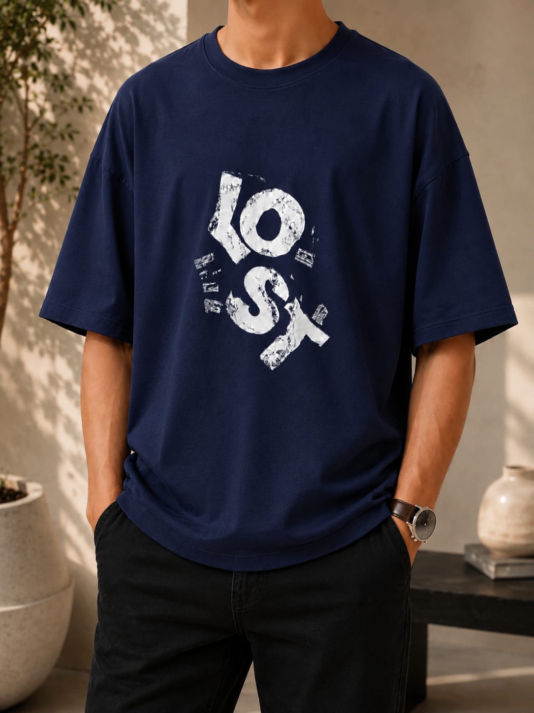 Lost Graphic Oversized (Drop Shoulder) T-Shirt