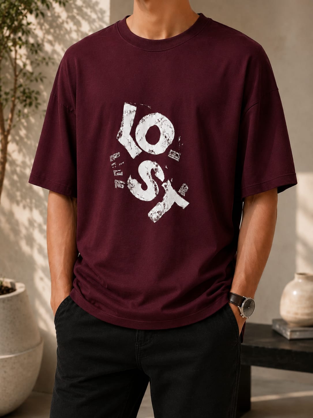 Lost Graphic Oversized (Drop Shoulder) T-Shirt