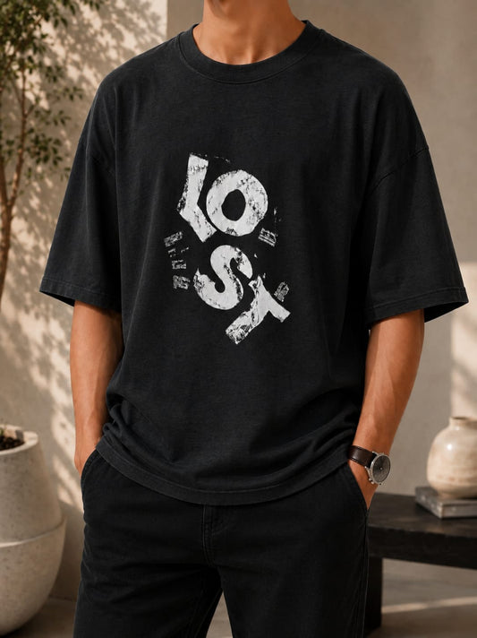 Lost Graphic Oversized (Drop Shoulder) T-Shirt